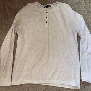 Banana Republic Men's Beige Long Sleeve Henley